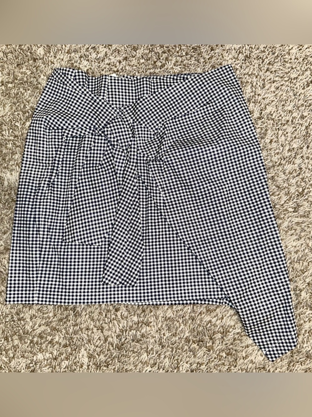 A’gaci Navy and White Asymmetrical Skirt